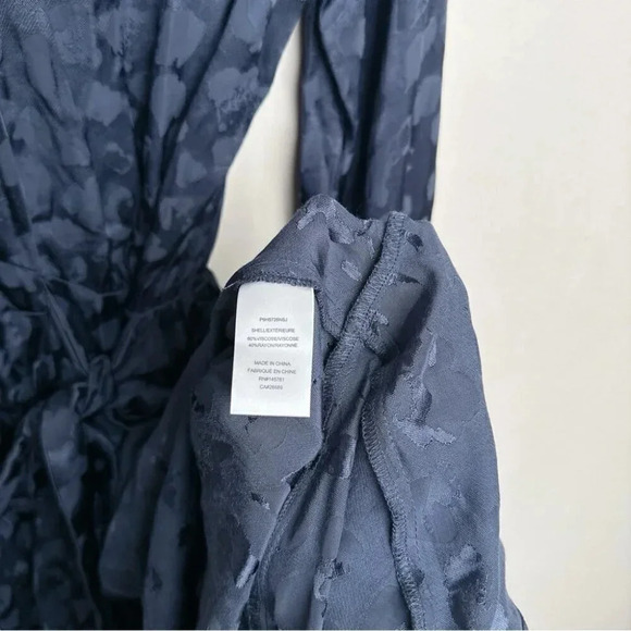 Parker Womens Size 12 Marin Collared Wrap Midi Dress Zipper Closure - Picture 13 of 16